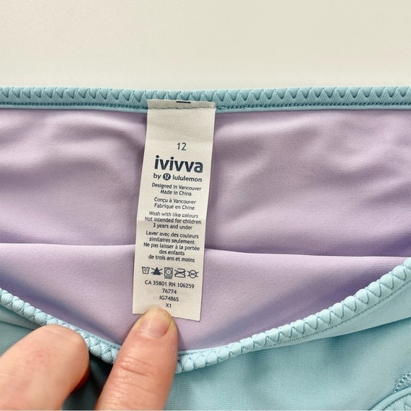 Reversible Ivivva by Lululemon Bikini Bottom Bundle Swimsuit for Girls - Size 12 - Picture 3 of 7